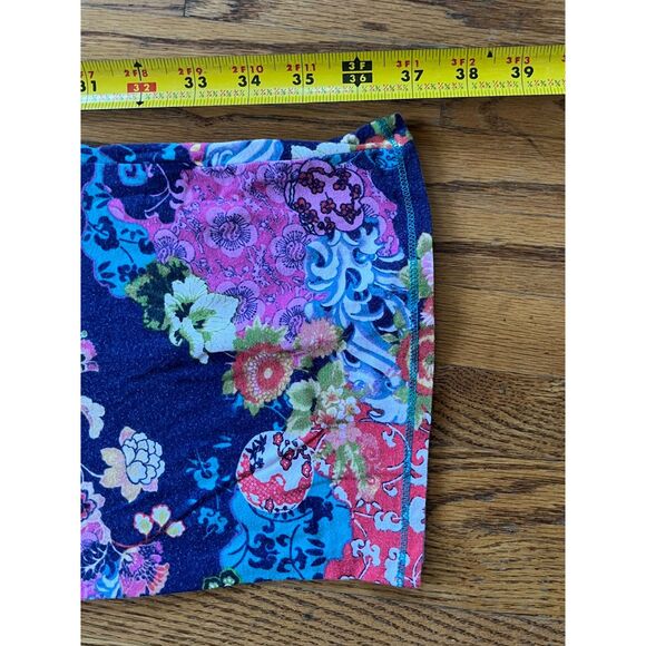 Josie Natori Pink Blue Japanese Floral Pants Pajamas  Women's Size Small - Picture 8 of 9